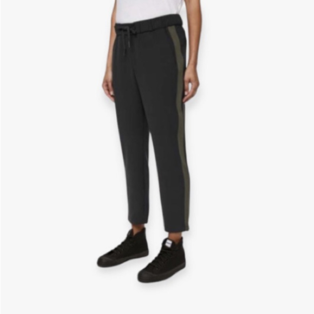 Lululemon Black Pants with Olive Stripe